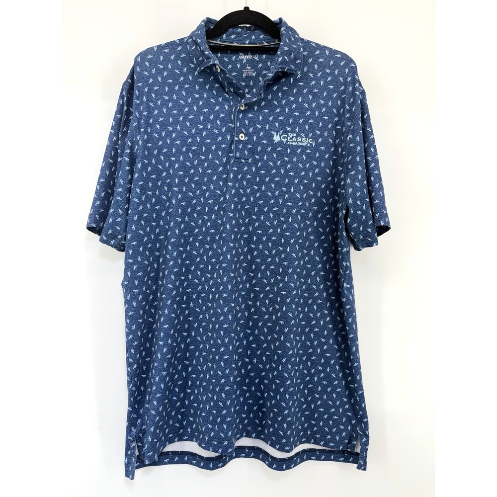 Johnnie O Polo Shirt Blue Surfboard Golf Performance Classic At Maddens Men L